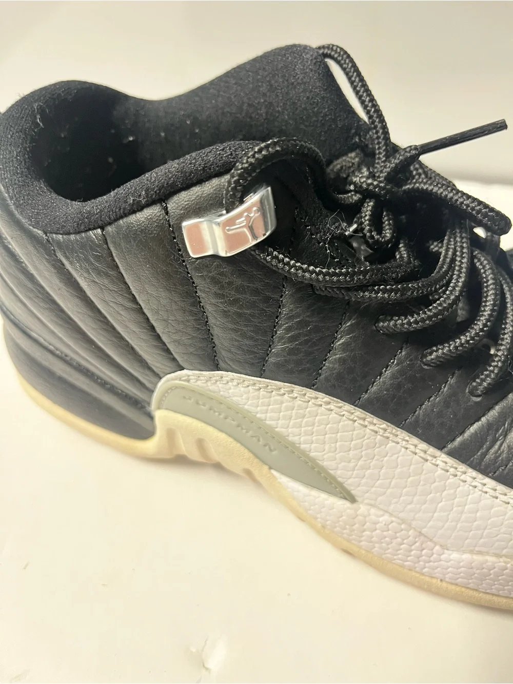 Size 4y- Jordan 12 Retro Low Playoffs 2017